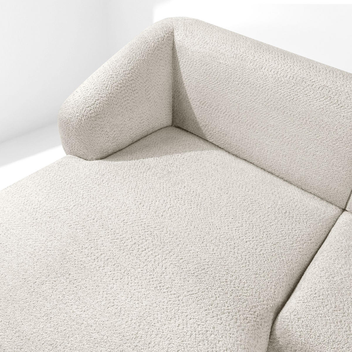 ECKSOFA LINKS VIRA, Weiß, Chenille - Schwarz/Weiß, Holz/Holzwerkstoff (300/160cm) - KONSIMO®
