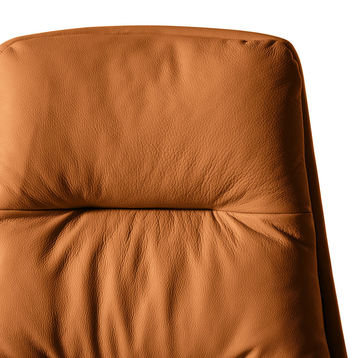 SESSEL mit Kreuzfuß - Chromfarben/Cognac, Leder/Metall (83/95/97cm) - home24