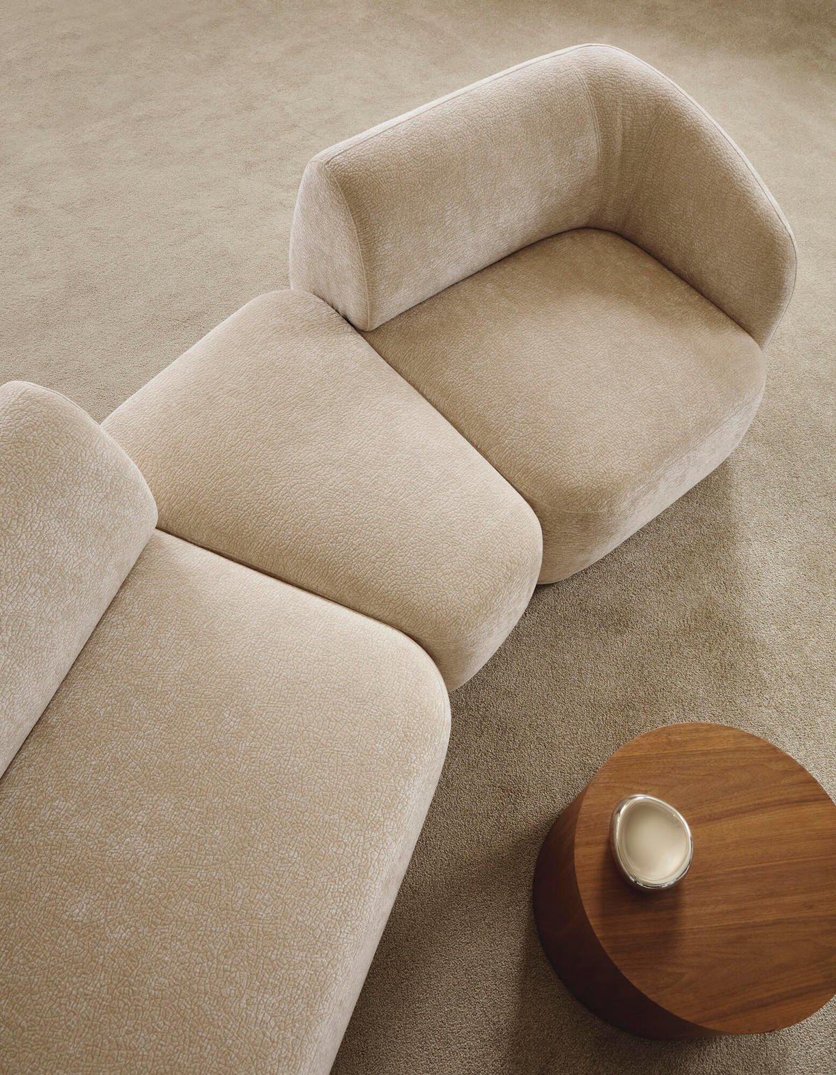 MODULSOFA NOBO Beige 69x91x45 cm - Beige, Textil (69/45/91cm) - FURNLUX