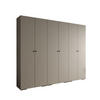 DREHTÜRENSCHRANK 236.7/300/47 6-türig - Kaschmir/Schwarz, Holz/Metall (300/236.7/47cm) - Abiks Möbel