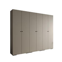 DREHTÜRENSCHRANK 236.7/300/47 6-türig - Kaschmir/Schwarz, Holz/Metall (300/236.7/47cm) - Abiks Möbel