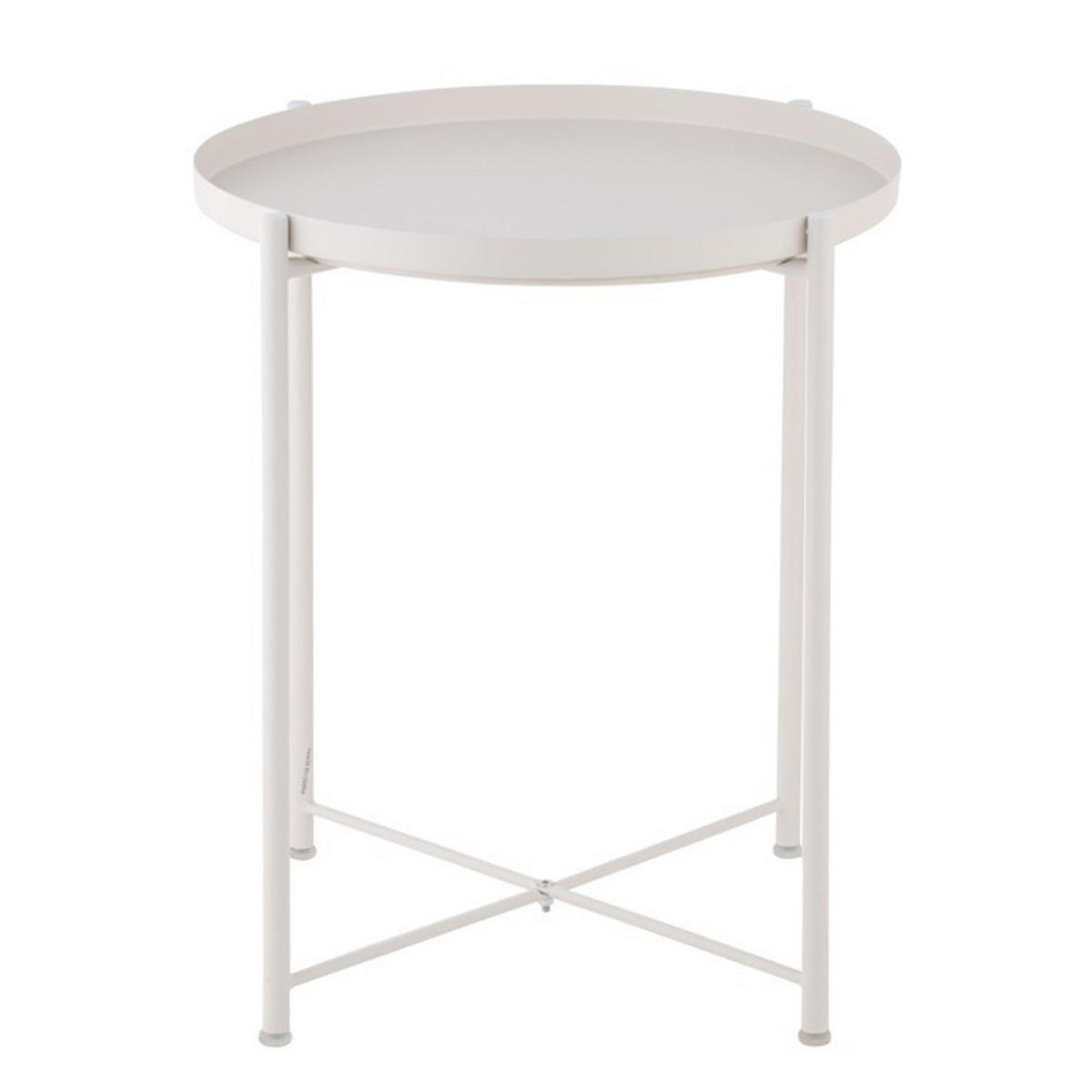 BEISTELLTISCH - Metall - Weiß, Kunststoff/Metall (45/45/53cm) - home24
