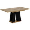 ESSTISCH ausziehbar 120 -160x90x75 cm - Artisan Eiche Optik/Schwarz- UFOM - Eichefarben, Holzwerkstoff (120/90/75cm) - ALTDECOR