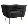 SESSEL Bal 1 - Dunkelgrau/Naturfarben, Holz/Textil (82/75/74cm) - MIRJAN24