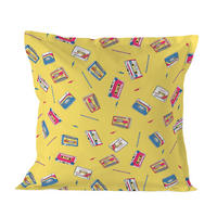 KISSENBEZUG walkman 80x80 cm mehrfarbig - Multicolor, Textil (80/80cm) - Happy Friday