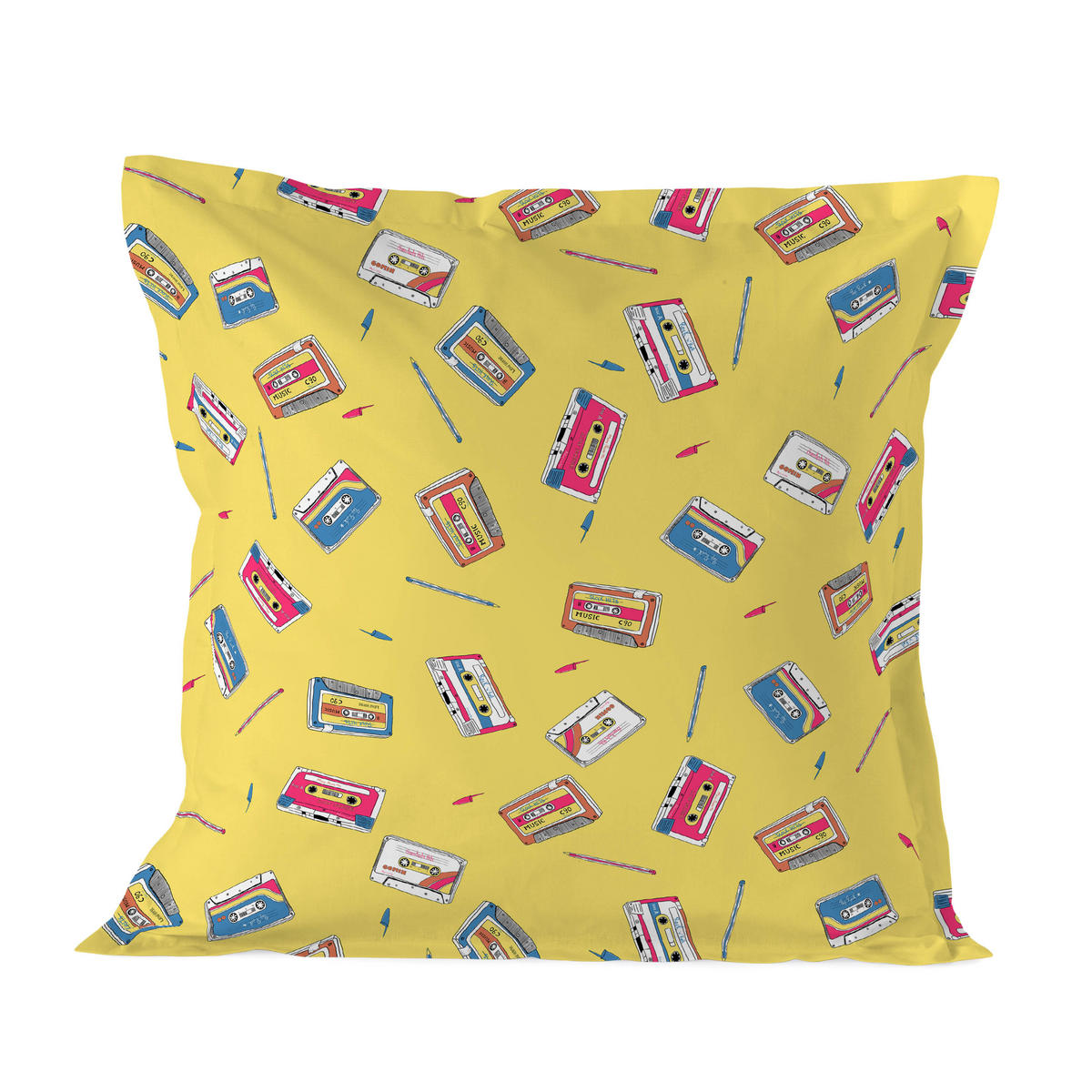 KISSENBEZUG walkman 80x80 cm mehrfarbig - Multicolor, Textil (80/80cm) - Happy Friday