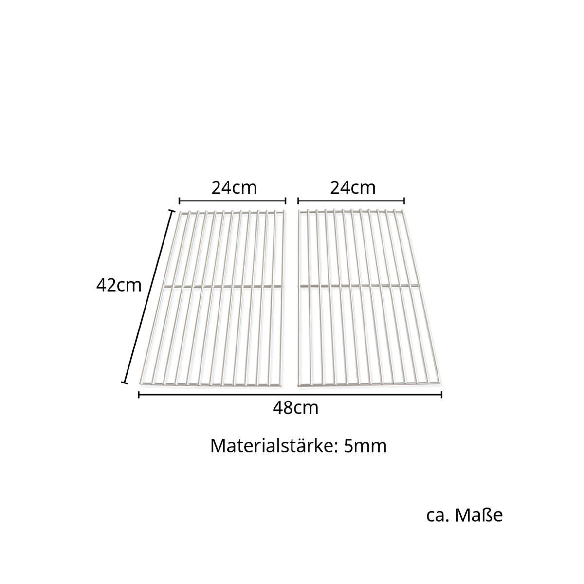 GASGRILL BLACK 2+1 Set mit Edelstahlrost - Schwarz, Metall (116/115/50cm) - TAINO