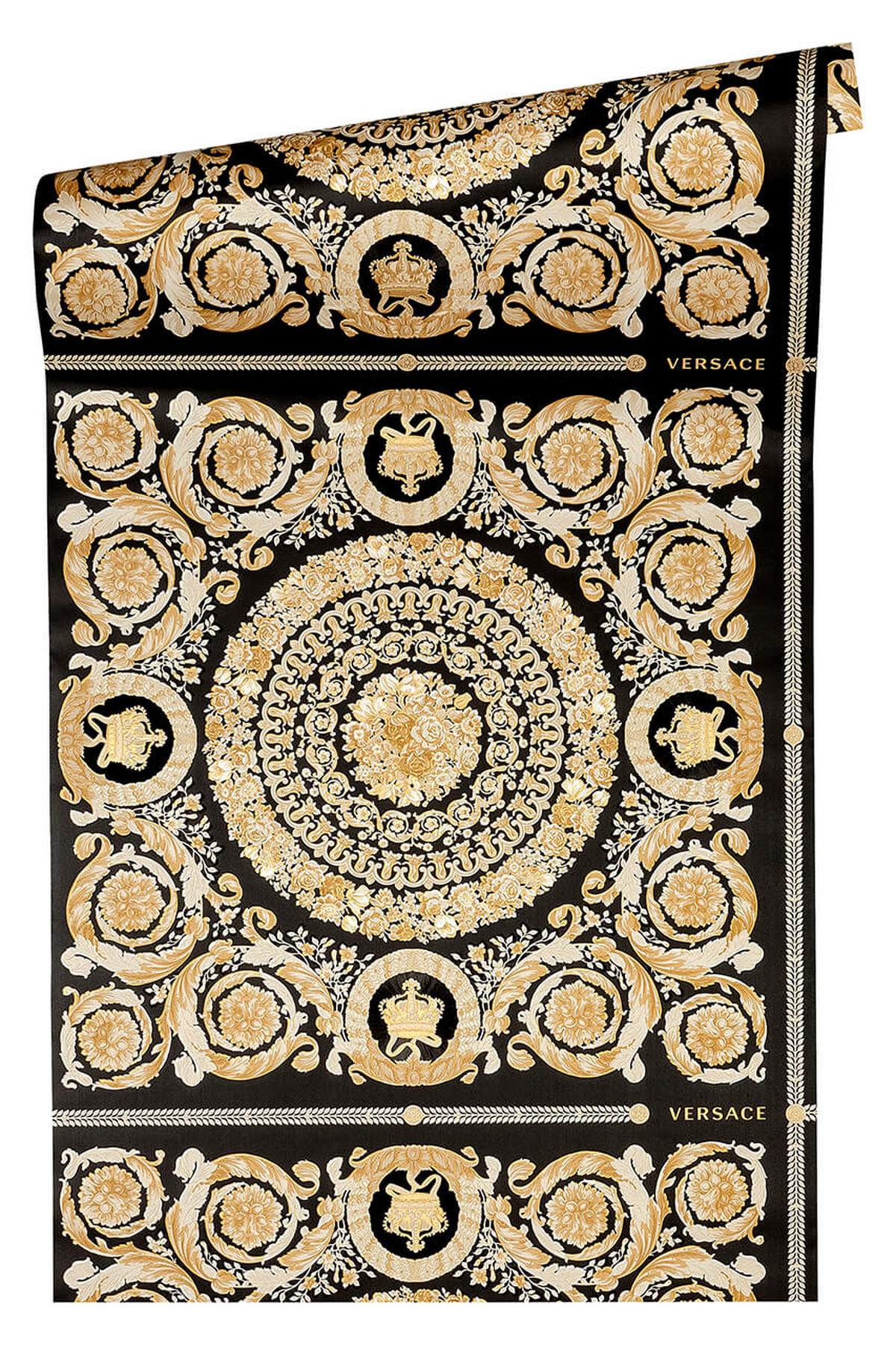 VLIESTAPETE 70/1005 cm - Goldfarben/Schwarz, Kunststoff/Textil (70/1cm) - KUNSTLOFT