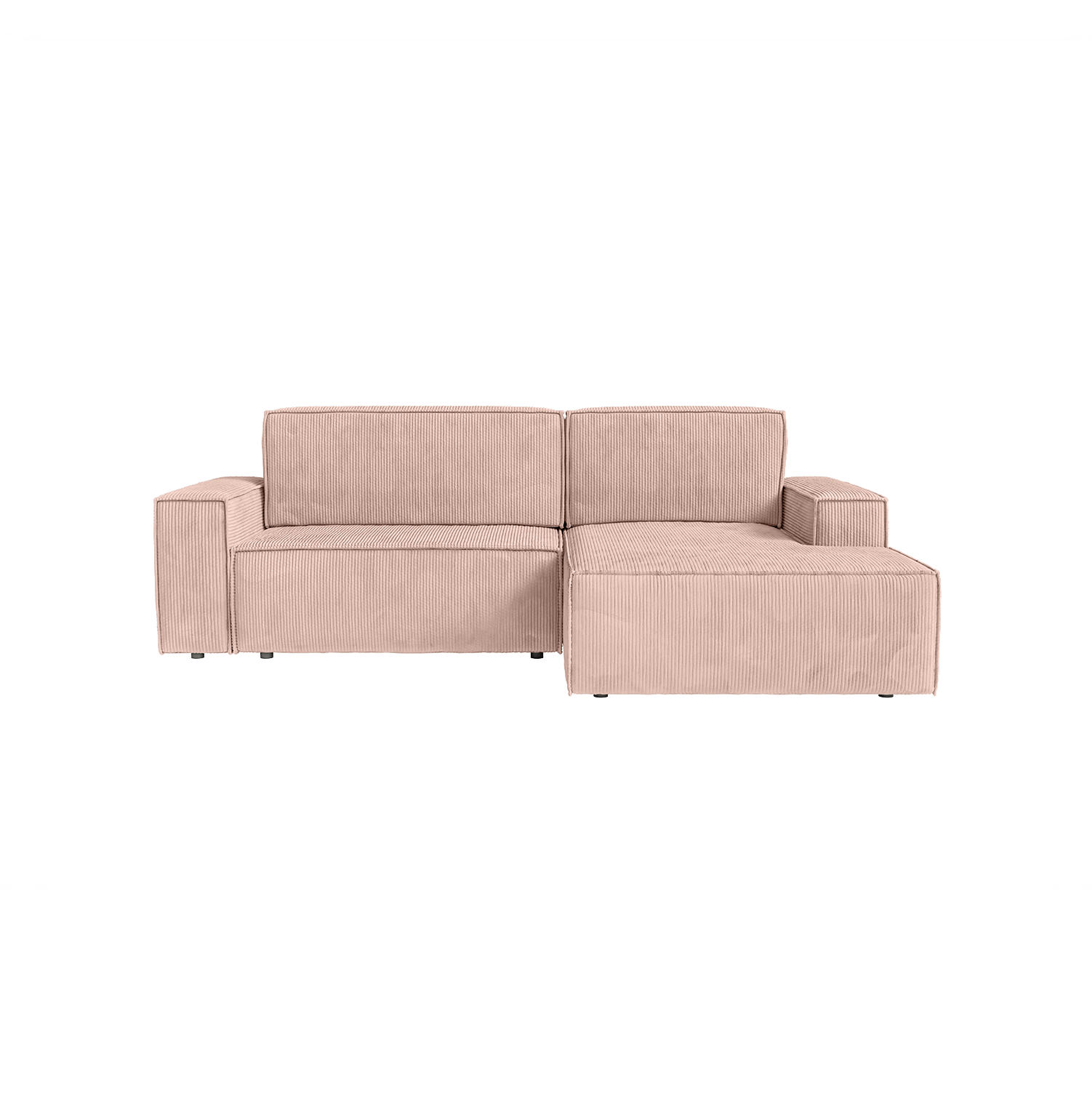 ECKSOFA Kokko mit Schlaffunktion, Hellrosa - Pink, Textil (267/167cm) - Fedve