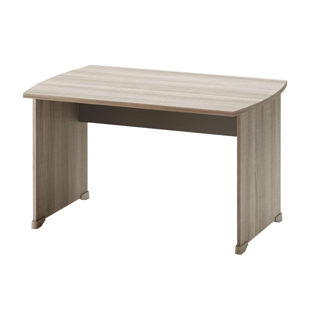 SCHREIBTISCH mit Gleitern L140 cm - Französische Herstellung - Nussbaumfarben, Holzwerkstoff (140/80/74cm) - Calicosy