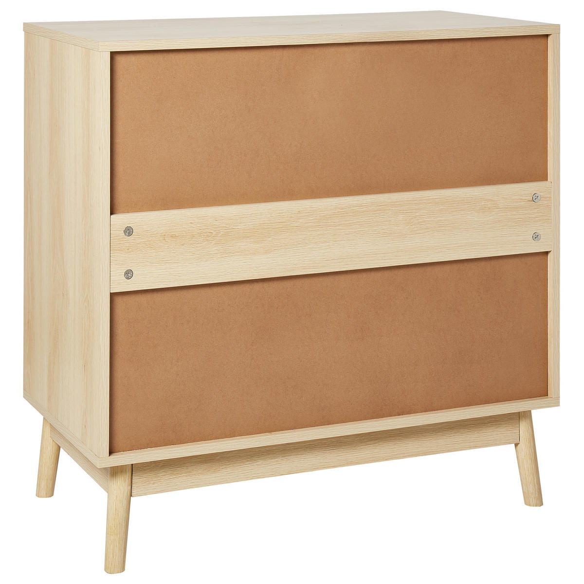KOMODA s 3 zásuvkami Světle hnědá Wales - hnědá, kompozitní dřevo (80/80/40cm) - Beliani