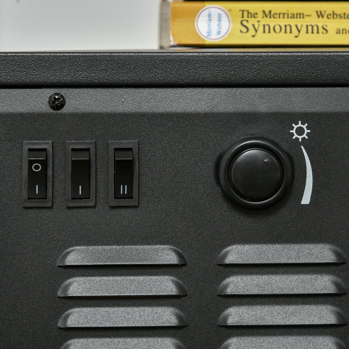ELEKTROKAMIN, 1000/2000W, mit 2 Heizstufen, Stahl, Schwarz, 44,5 x 32 x 74 cm - Schwarz, Metall (32/74/44.5cm) - HOMCOM