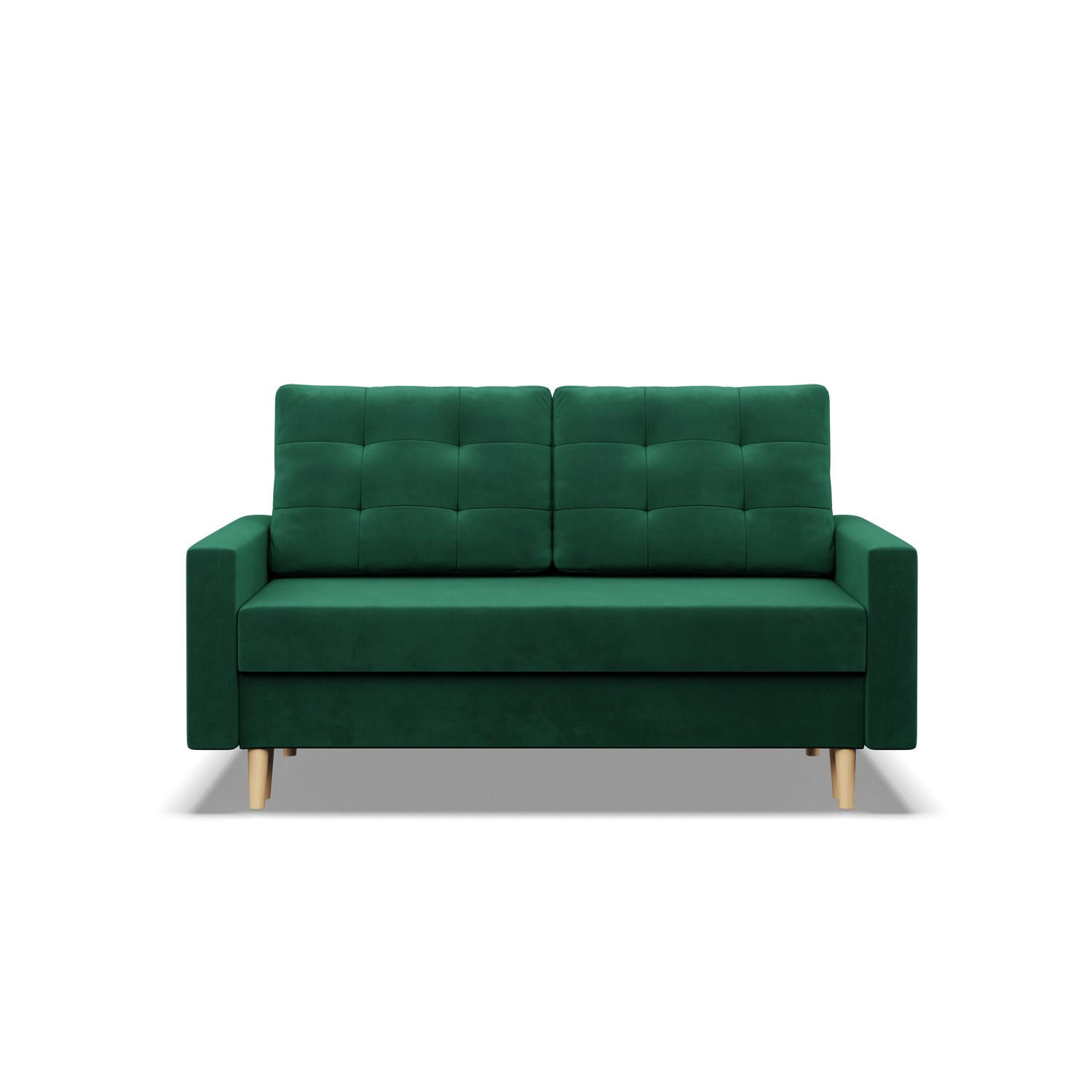 SOFA 2-SITZER MIT SCHLAFFUNKTION BLANK, Grün - Grün, Textil (152/92/92cm)