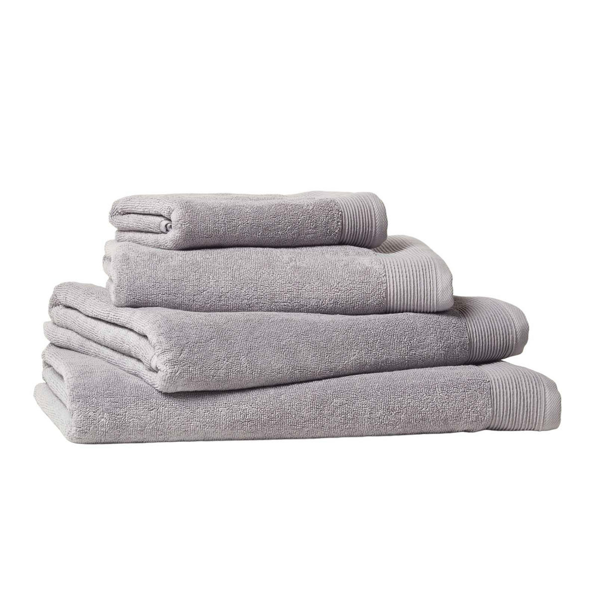 SEIFTUCH Excellence 2er-Set hellgrau 30/30 cm - Hellgrau, Textil (30/30cm) - Homescapes