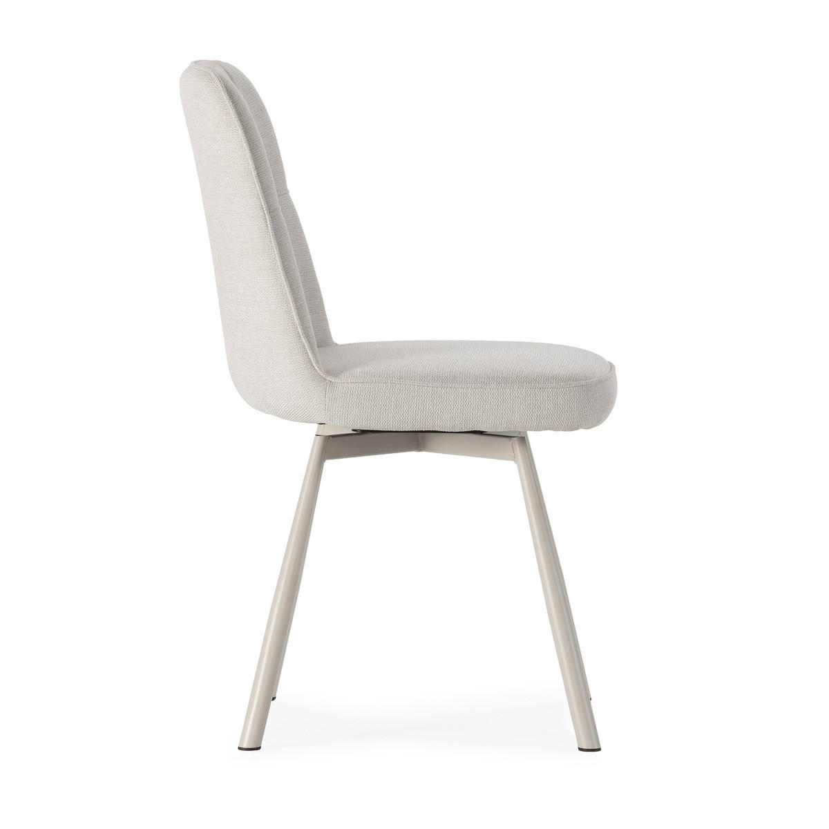 ESSZIMMERSTÜHLE 4er Set 56/46/49,5 cm - Creme, Textil (56/49.5/46cm) - Calicosy