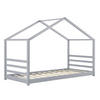 HAUSBETT Vardø - Grau, Holz (90/200cm) - [en.casa]