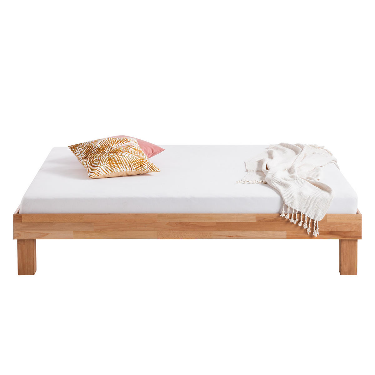 BETT - Massivholz - Kernbuche, Holz (160/200cm) - home24