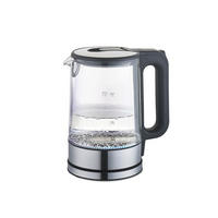 WASSERKOCHER ELEKTRISCH Silber 21/16/24.5 cm MR053BLACK - Silberfarben, Glas (16/24.5/21cm) - Maestro 