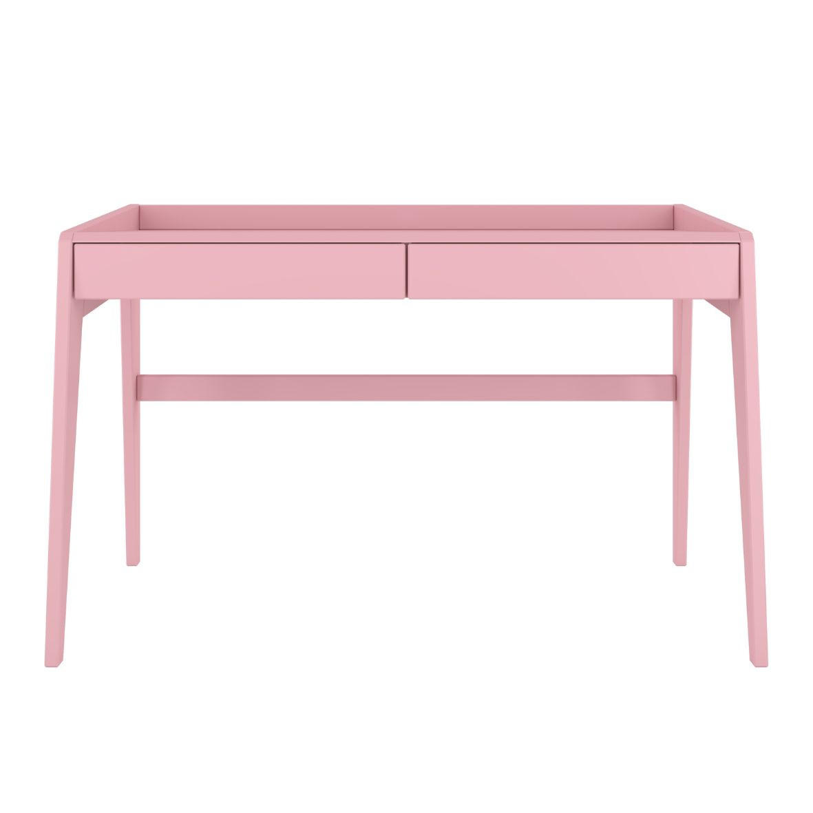 SCHREIBTISCH Lisa, 125/70/81 cm in Pastellrosa, Buchenholz - Hellrosa, Holz/Buchenholz (70/125/81cm) - Visby