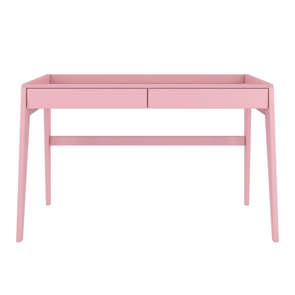 SCHREIBTISCH Lisa, 125/70/81 cm in Pastellrosa, Buchenholz - Hellrosa, Holz/Buchenholz (70/125/81cm) - Visby