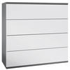 KOMMODE Pavos Weiß matt - Weiß, Holzwerkstoff (76/76/35cm) - Vladon