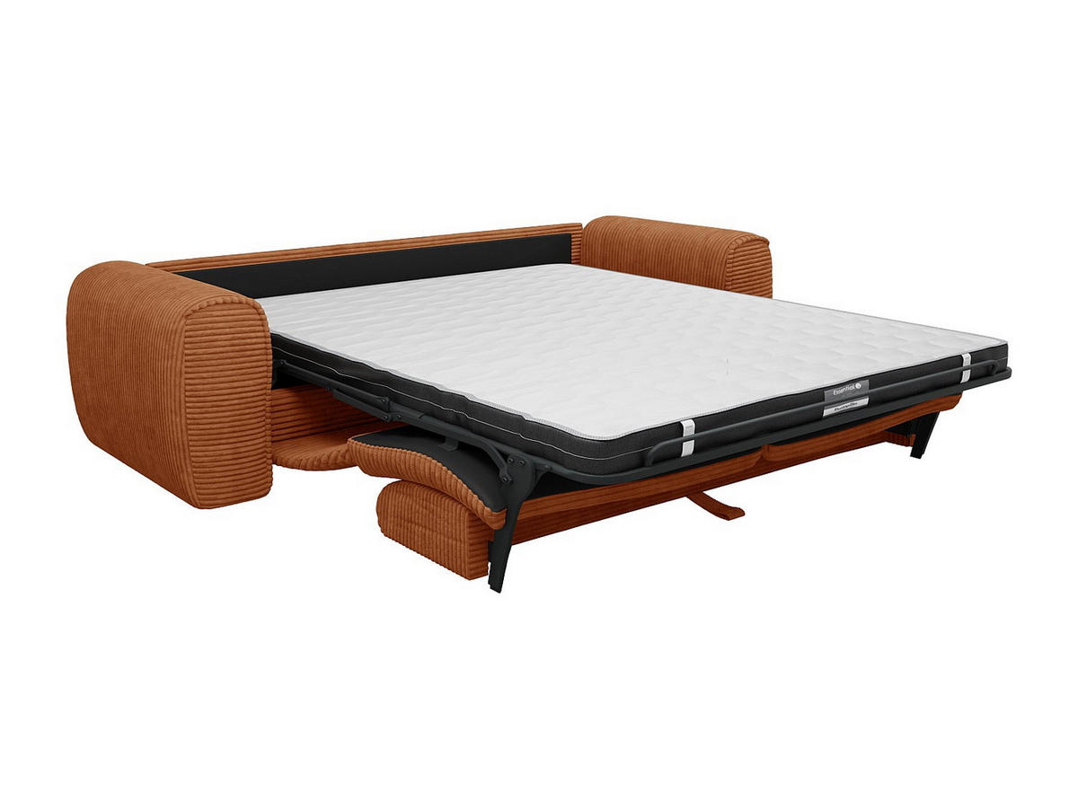 SCHLAFSOFA - 4 Personen - stoff - terracotta Pognia - Terracotta, Kunststoff/Textil (236/73/100cm) - Vente-Unique