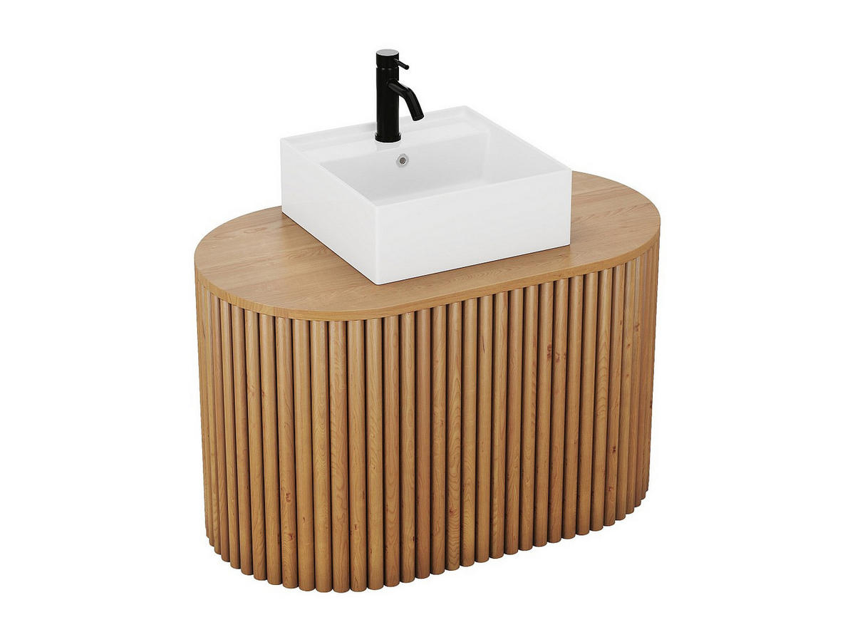 EINZELWASCHTISCH - 90 cm x 50 cm - Holz, Platte - Naturfarben Hell - TOWARI - Naturfarben, Holz (90/56/50cm) - Vente-Unique