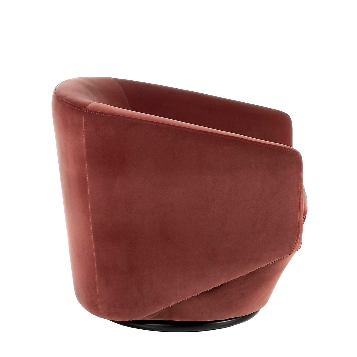 PFIRSICHFARBENER Samt-Drehsessel 78/78/70 cm - Grau, Textil (78/70/78cm) - ANGEL CERDA