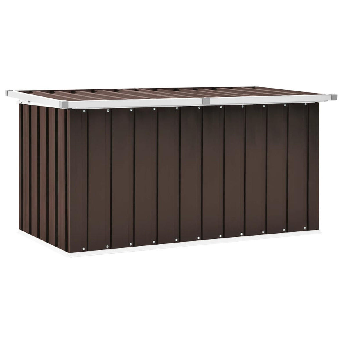 GARTENBOX BRAUN 129 X 67 X 65 CM - Braun, Metall (129/65/67cm) - vidaXL