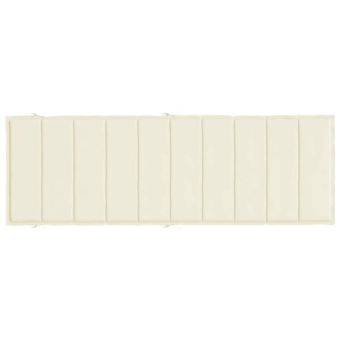 SONNENLIEGEN-AUFLAGE Creme 186/58/4 Cm Oxford-Gewebe - Creme, Textil (58/4/186cm) - vidaXL