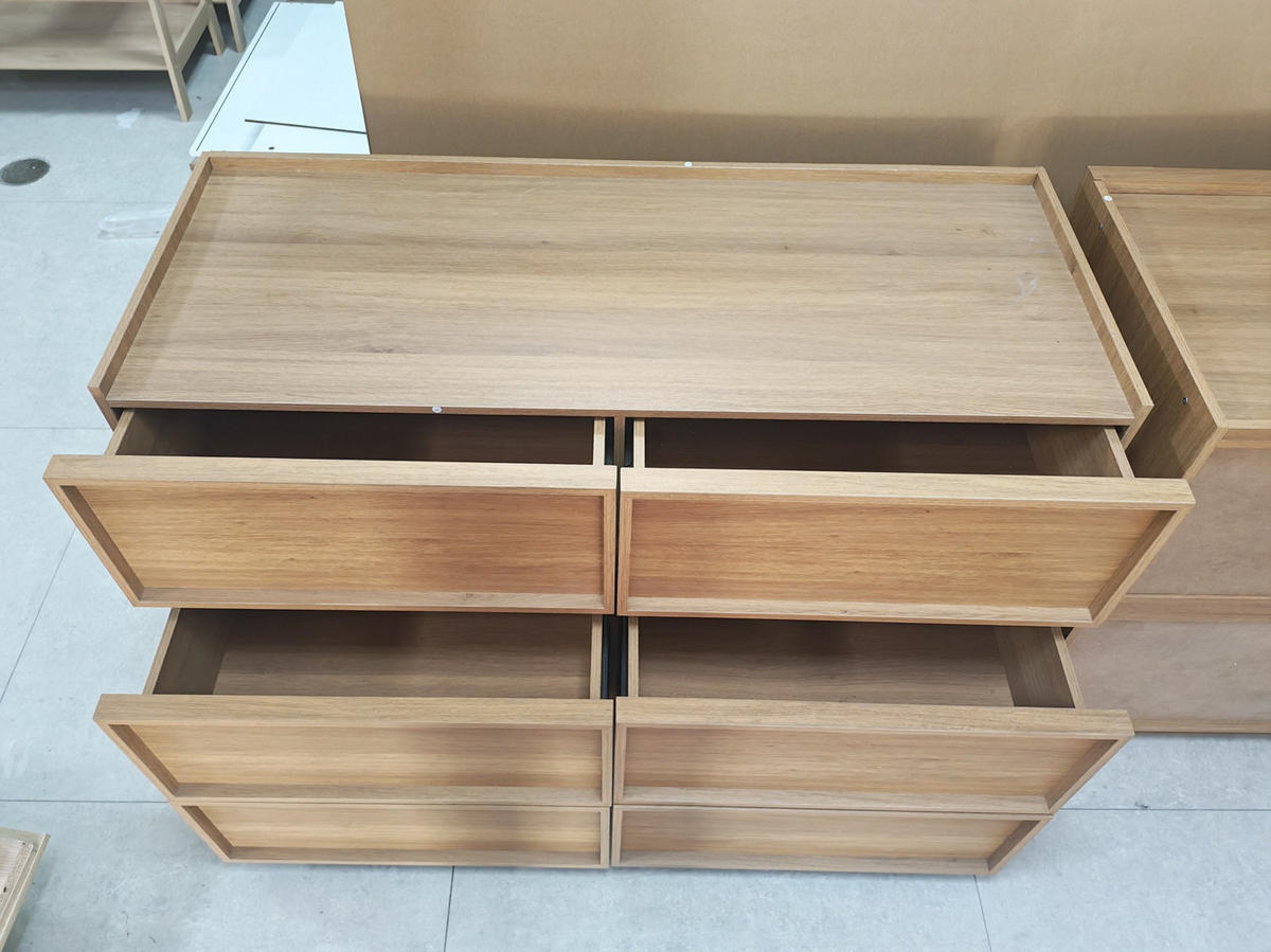 KOMMODE 115/78/48 cm Eiche aus MDF und Spanplatte mit 6 Schubladen - Nussbaumfarben, Holzwerkstoff (48/78/115cm) - OKMYHOME