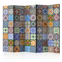 PARAVENT Einseitig Bedruckter 5-tlg 225x172 cm Mosaik Formen - Multicolor, Holz/Textil (225/172/3cm) - Muralo