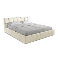 POLSTERBETT mit Bettkasten und Lattenrost 200x228 Beige - Beige/Schwarz, Kunststoff/Textil (180/200cm) - LaMiaSofa