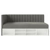 JUGENDBETT Ventrio Dunkelgrau Easy-Clean-Samtbezug 90x200 cm - Dunkelgrau, Kunststoff/Textil (90/200cm) - Selsey