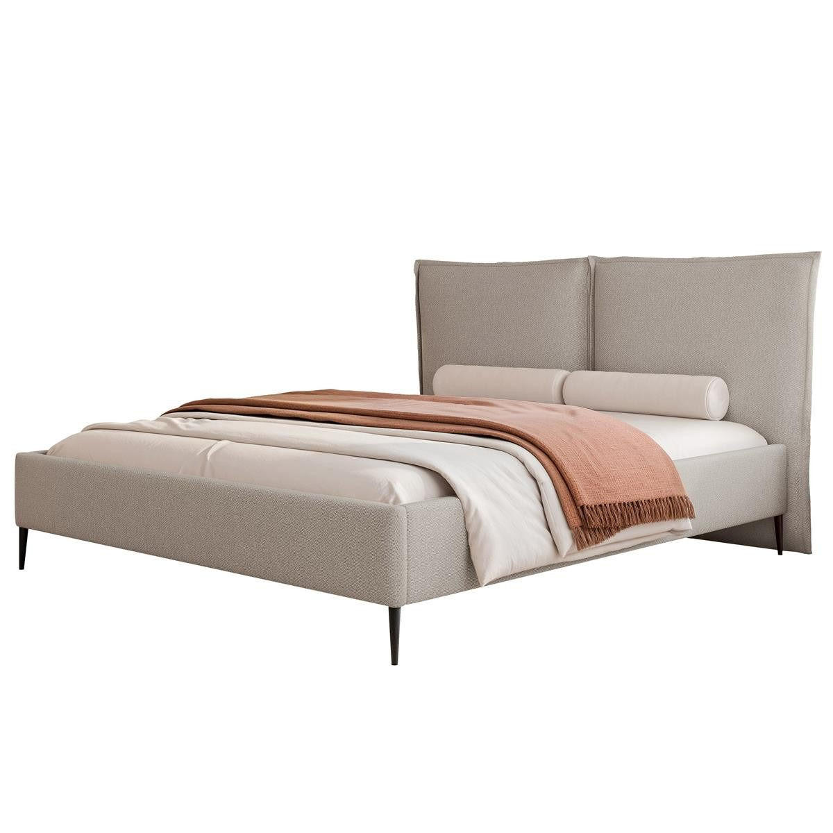POLSTERBETT metallrahmen beige 180x200 ORION - Beige, Holzwerkstoff (180/200cm) - Compleo24