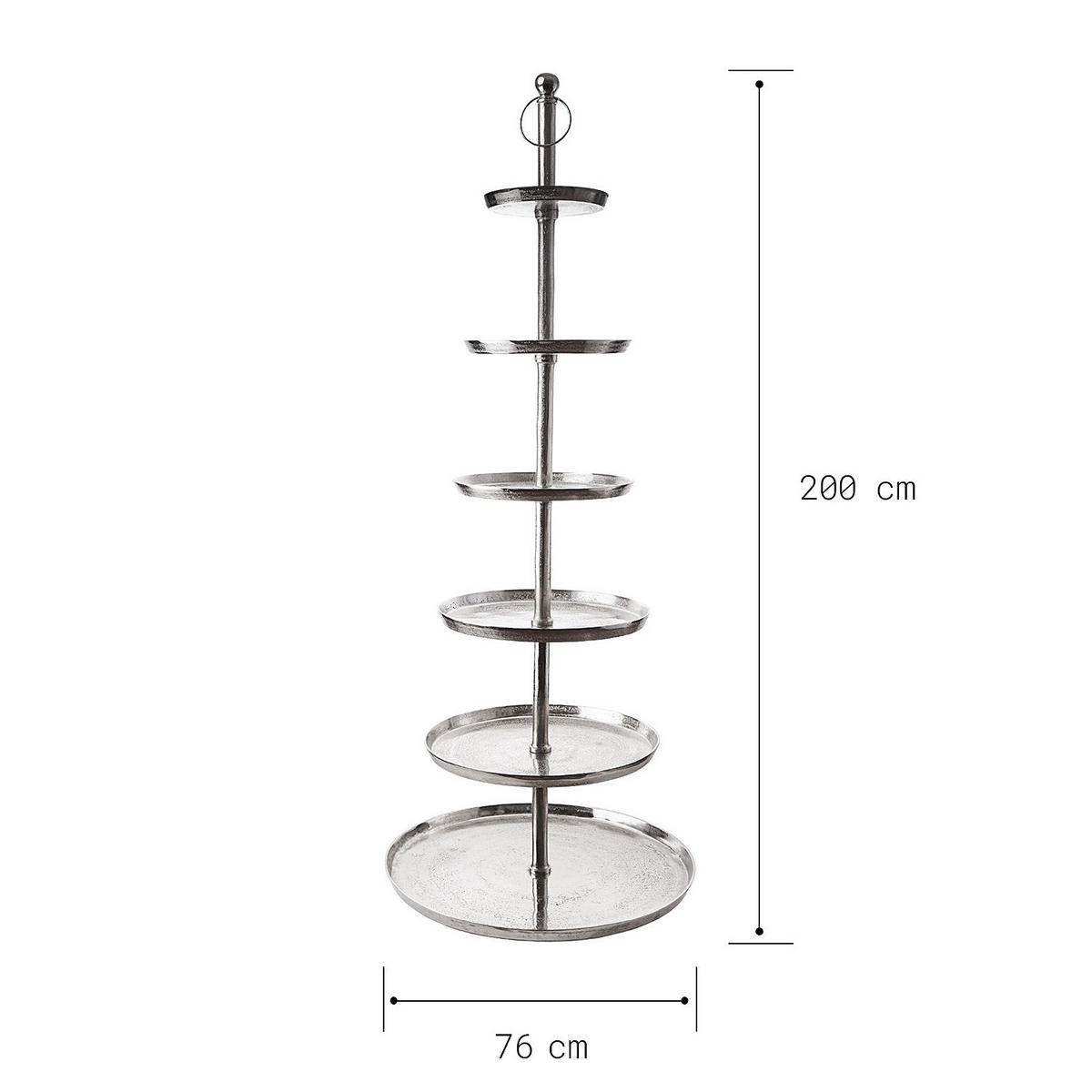 ETAGERE Banquet - Silberfarben, Metall (76/200cm) - Butlers
