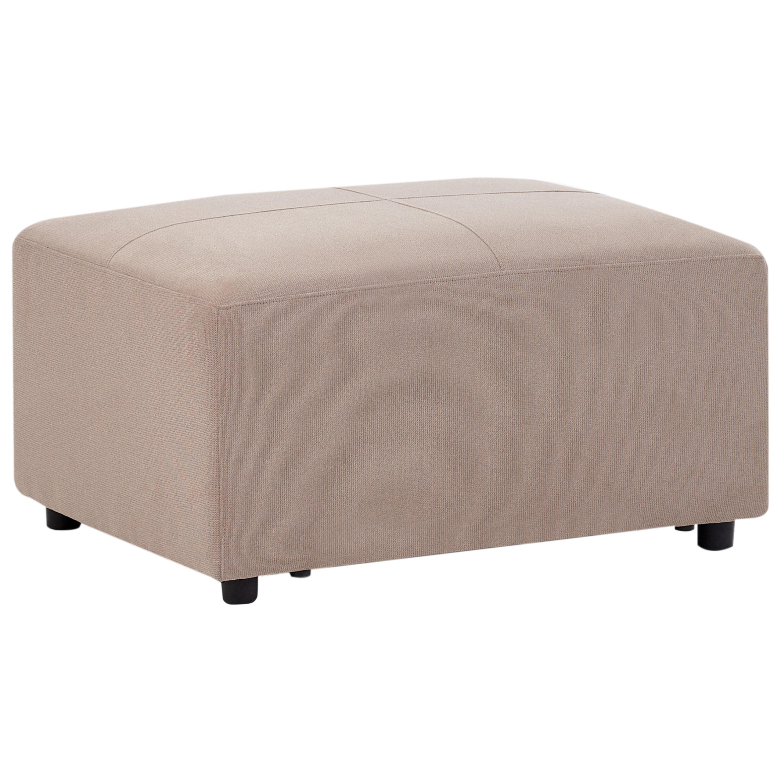 OTTOMANE Taupe Kohlo - Taupe/Schwarz, Textil (95/48/70cm) - Beliani