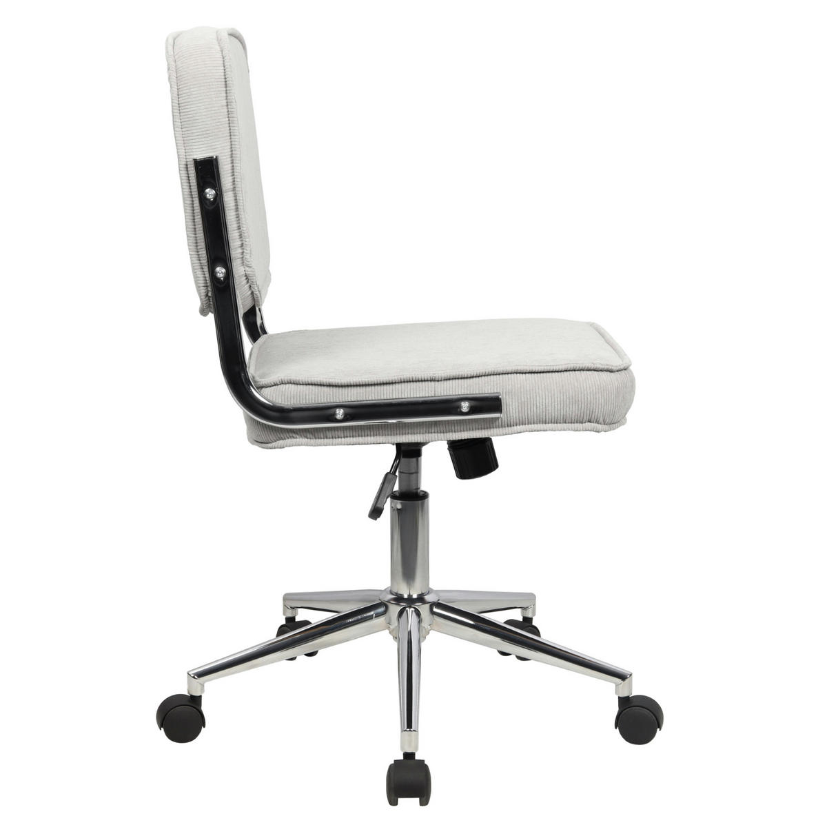 BÜROSTUHL Liv Schreibtischstuhl höhenverstellbar mit Rollen Grau - Grau, Textil (48/94/47cm) - SVITA