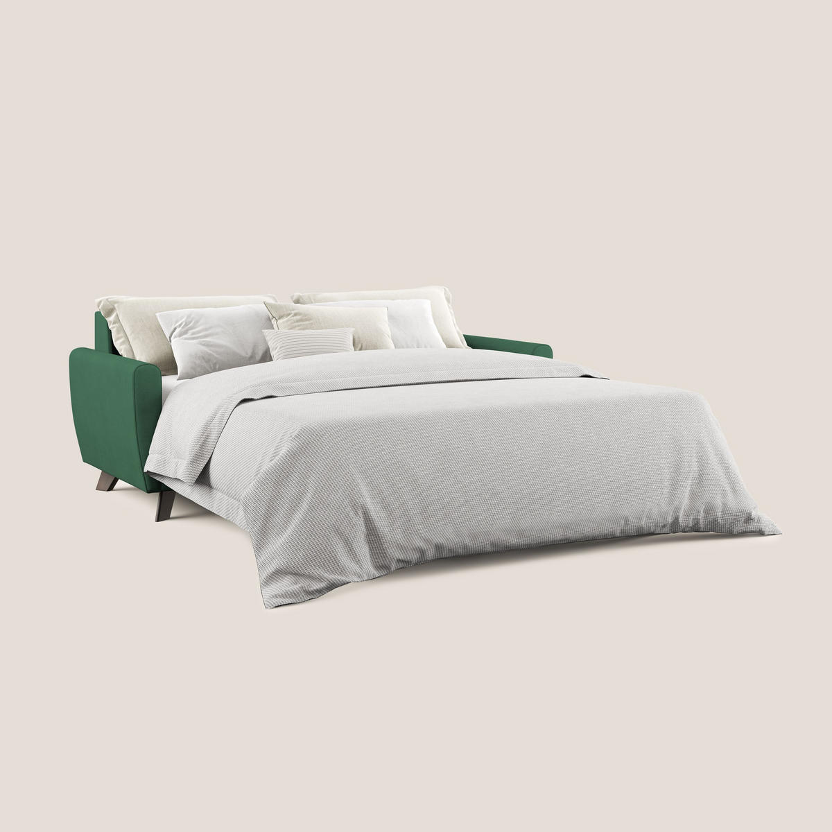 SCHLAFSOFA Callisto - Grün, Textil (208/97/96cm) - Divani.store