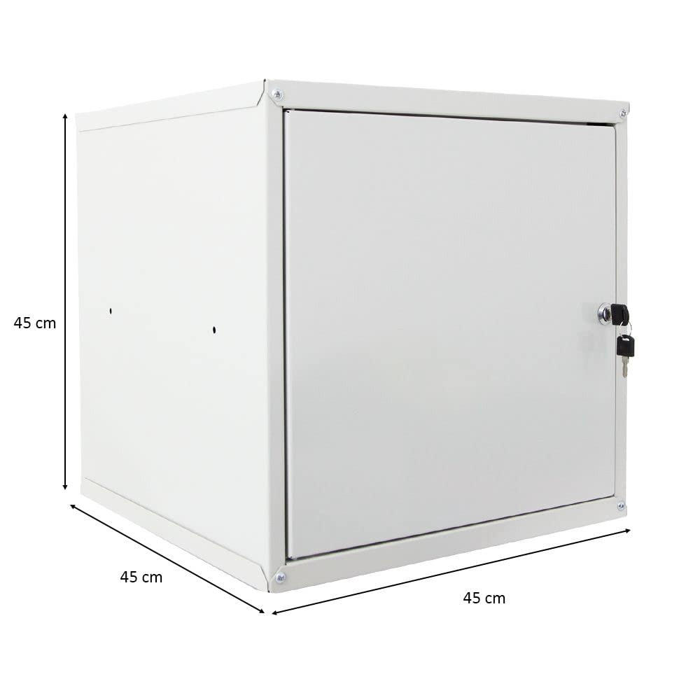 SCHLIESSFACHWÜRFEL Cubic XL 45x45x45 cm Grau - Grau, Metall (45/45/45cm) - PROREGAL