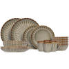 GESCHIRRSET16-TEILIG GESCHIRRSETAstera Pearl - 16-teilig / 4 Personen - 4 Speiseteller, 4 SUPPENTELLER, 4 Schalen und 4 Becher - Beige, Keramik (2/2/1cm) - Cosy & Trendy