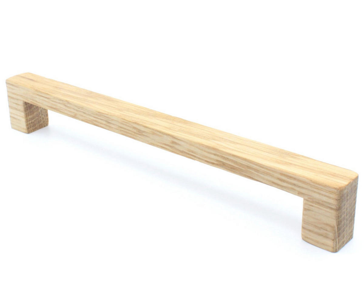 MÖBELGRIFF BA 416mm, Schrankgriff Eiche massiv, Holzgriff Küche - Naturfarben, Holz (1.4/2.8/43cm)