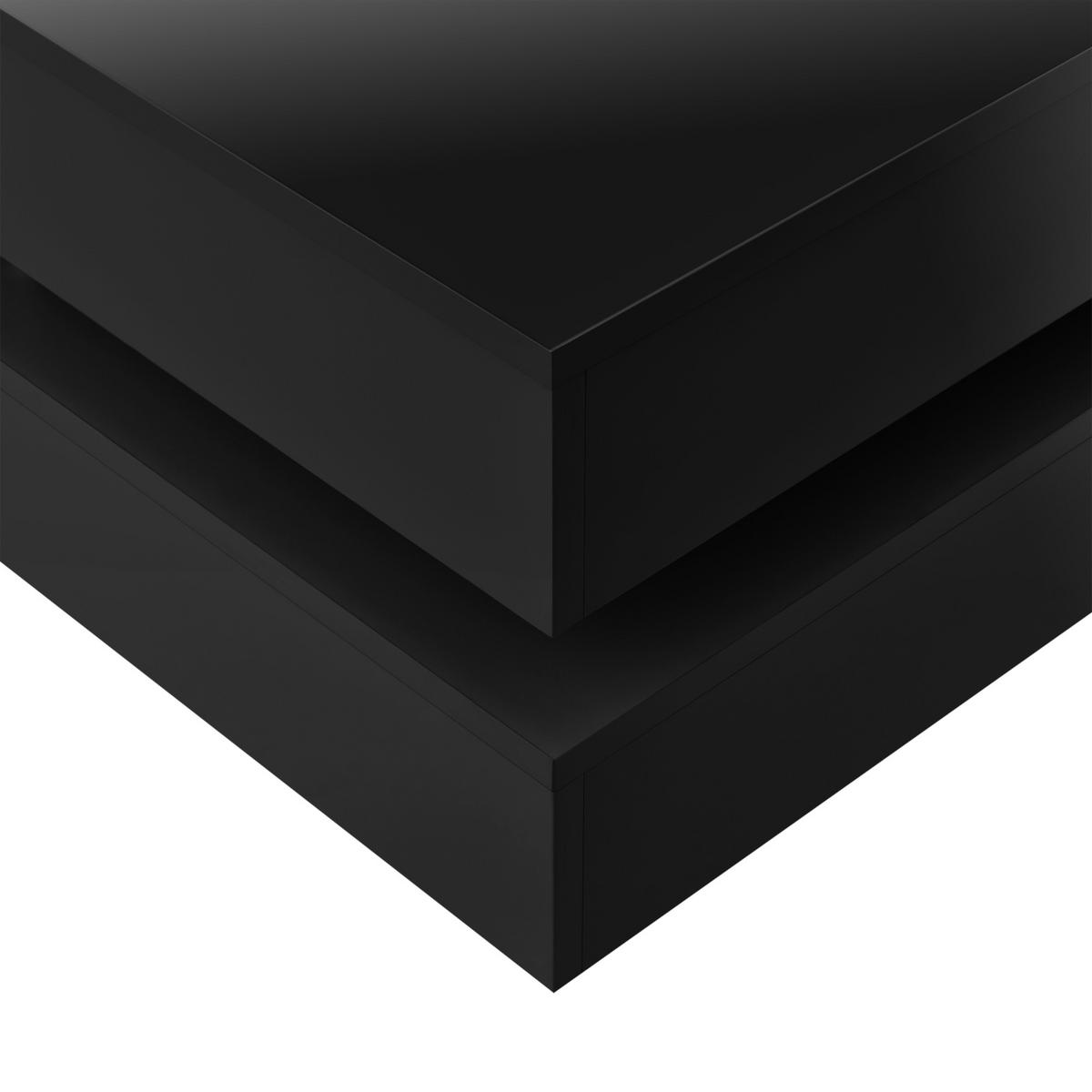 COUCHTISCH Märsta 75/75/36 - Schwarz Hochglanz, Holzwerkstoff (75/75/36cm) - [en.casa]