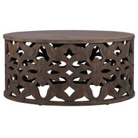 COUCHTISCH Ø100x45 cm rund Natur handgefertigt aus Mangoholz - Naturfarben, Holz (100/45/100cm) - WOMO-DESIGN