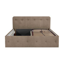 POLSTERBETT Luxi Beige 100 x 200 x 40 cm Stauraum ohne hydraulische Funktion Mit hochwertiger Matratze H3 (bis 120 kg) und Lattenrost - Beige, Holz (100/200cm) - Halmon Schlafkomfort Betten 