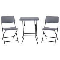 BISTRO-SET klappbar Grau Trappeto Trappeto - Grau, Kunststoff - Beliani