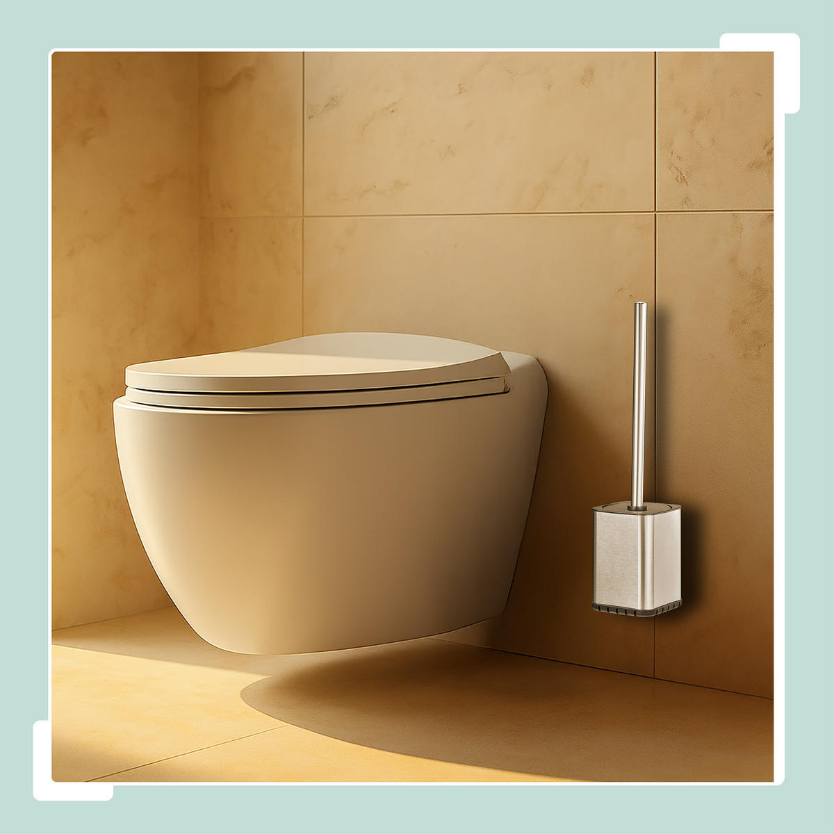 TOILETTENBÜRSTE - Silberfarben, Kunststoff/Metall (9.5/40/10cm) - Relaxdays