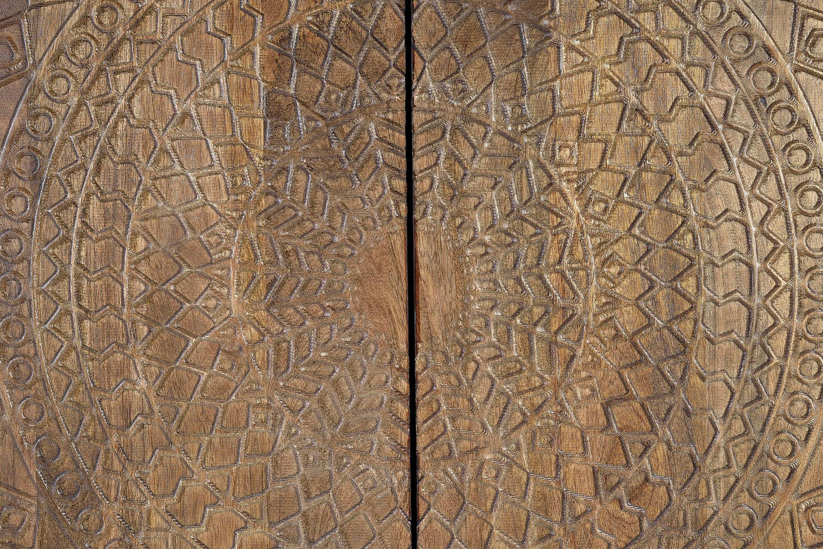 HIGHBOARD aus Mangoholz und Metall - Dunkelbraun, Holz (45/143/100cm) - Giner y Colomer