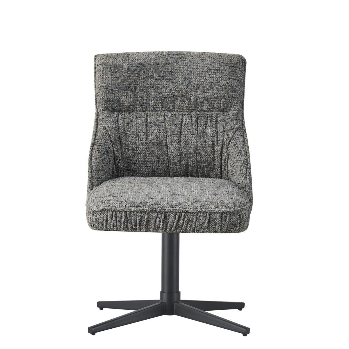 ESSZIMMERSTUHL LORENA 2er-Set - Dunkelgrau/Schwarz, Textil/Metall (49/83/62cm) - DUBI Möbel