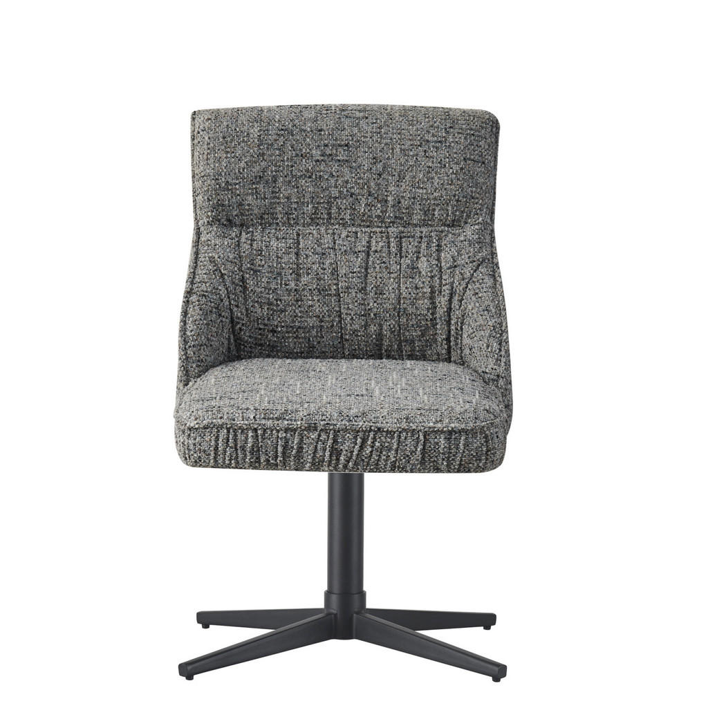 Thumbnail - Dubi Möbel Esszimmerstuhl, Dunkelgrau, Textil, 49x83x62 cm, Esszimmer, Stühle, Esszimmerstühle, Vierfußstühle